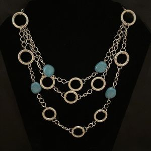3 for $18 🎁 Non tarnish Silver plated & teal necklace